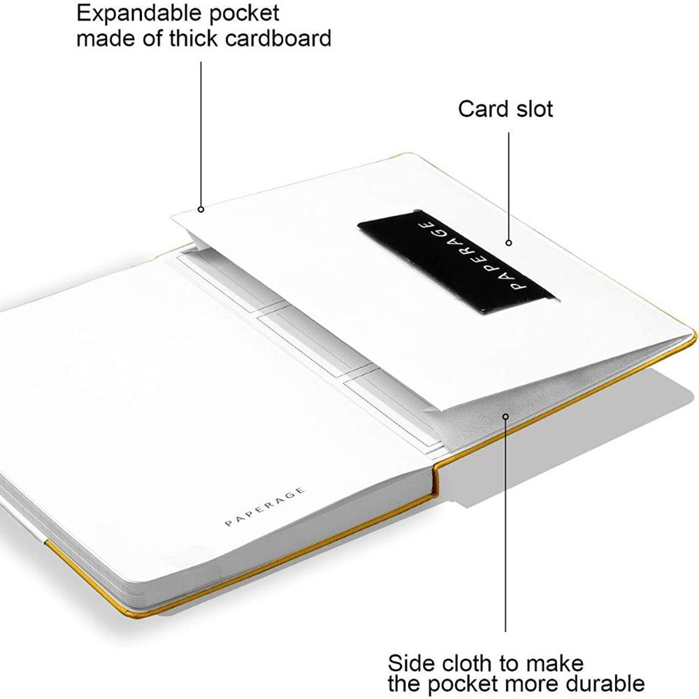 Paperage Yellow Hard Cover Lined Journal Notebook - Picture 4 of 4